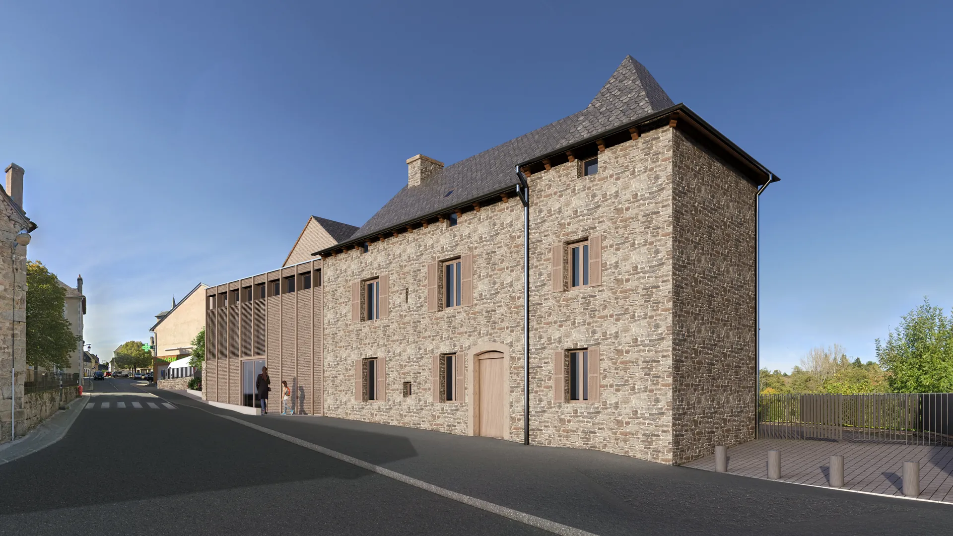 Médiathèque et bureau d&rsquo;information touristique intercommunaux - Argence en Aubrac (12) - Communauté des communes Aubrac, Carladez et Viadène - vue 2