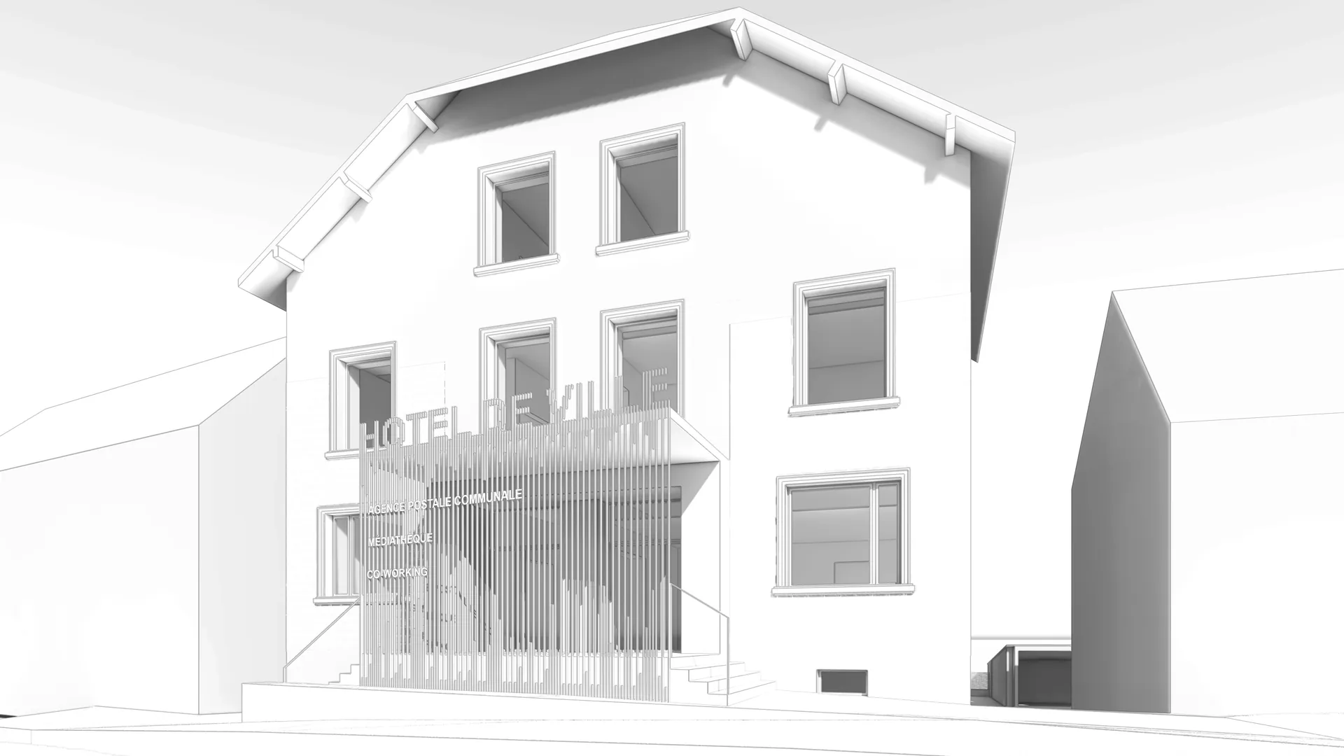 Mairie et pôle Multi-Services - Lanuéjouls (12) - Commune de Lanuéjouls - vue 2
